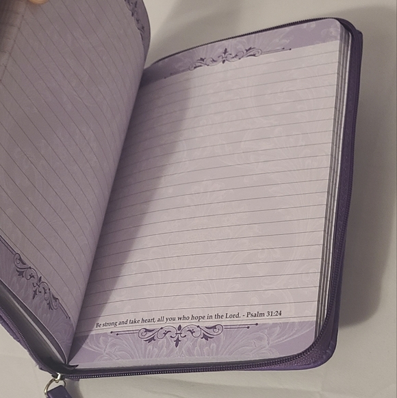 Faith Zip Journal / Notebook Royal Purple - Picture 4 of 7
